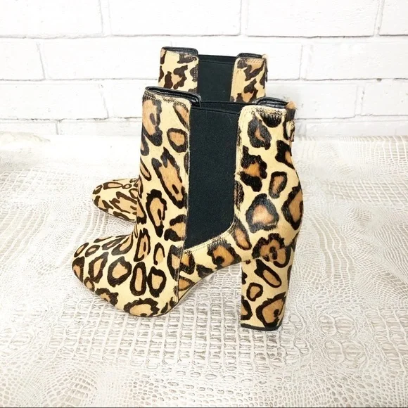 Sam Edelman Leopard-Print Calf‎ Hair Chelsea Boots - Picture 12 of 14